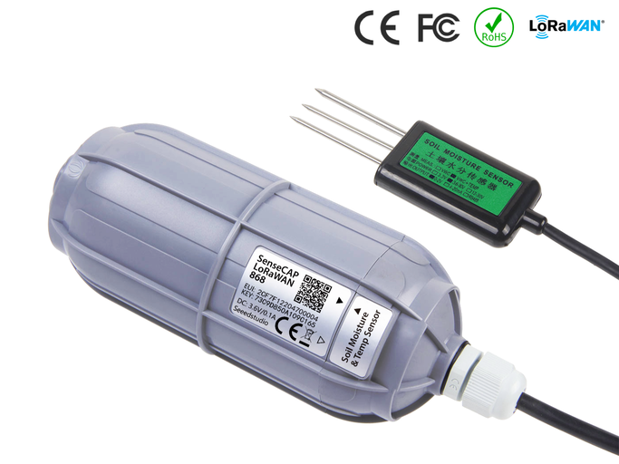 Wireless Soil Moisture and Temperature Sensor - LoRaWAN® product photo